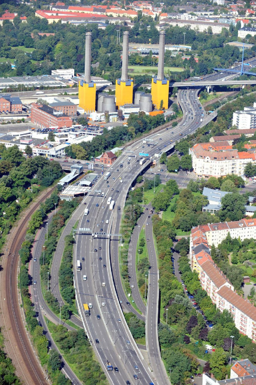 Luftbild Berlin - Stadtautobahn Wilmersdorf