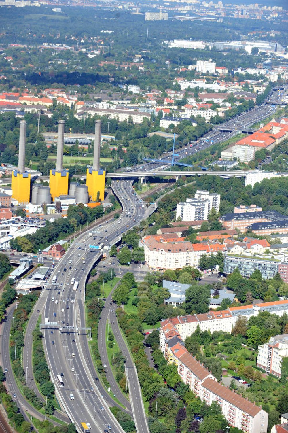 Luftaufnahme Berlin - Stadtautobahn Wilmersdorf