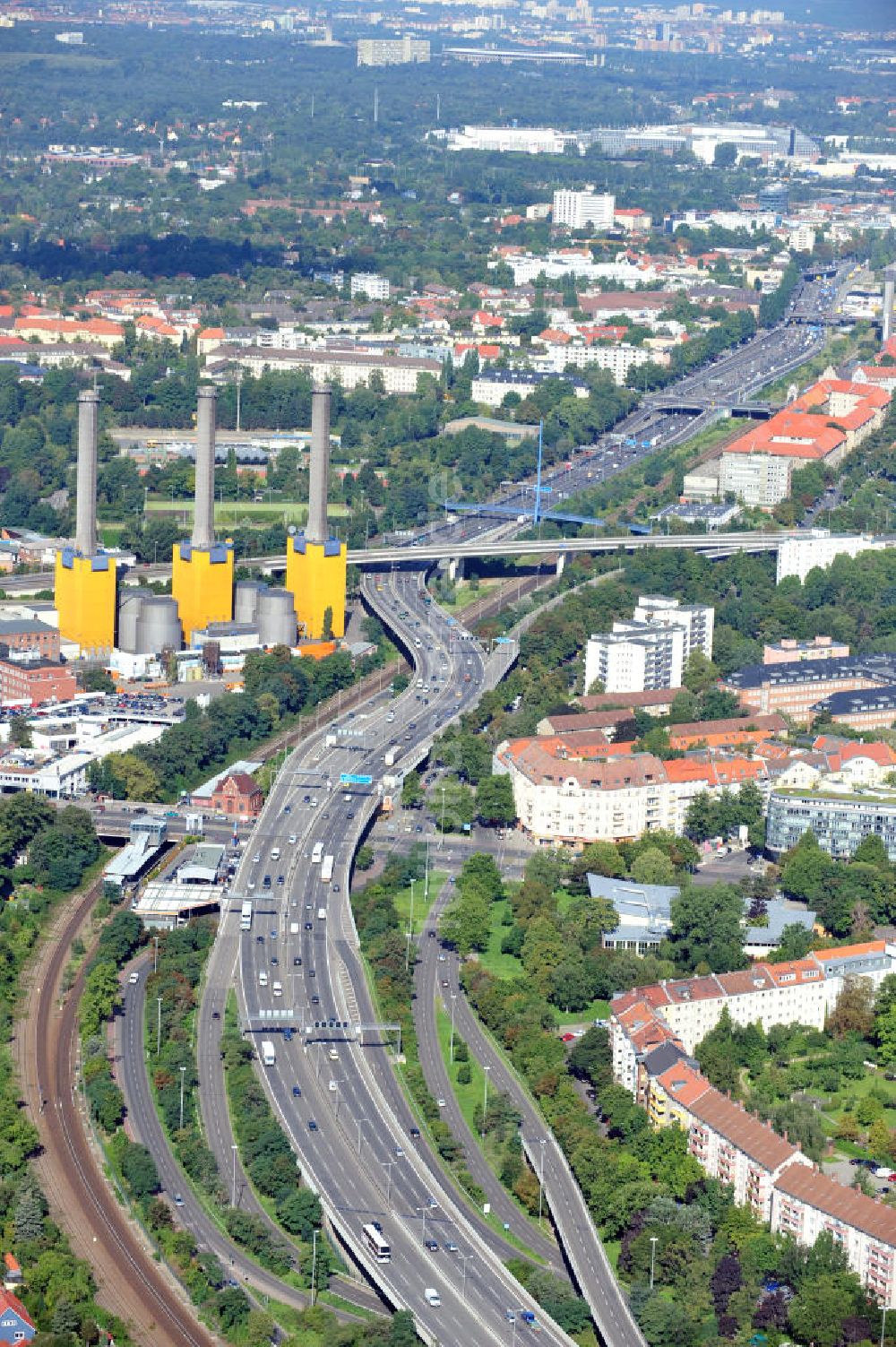 Berlin von oben - Stadtautobahn Wilmersdorf