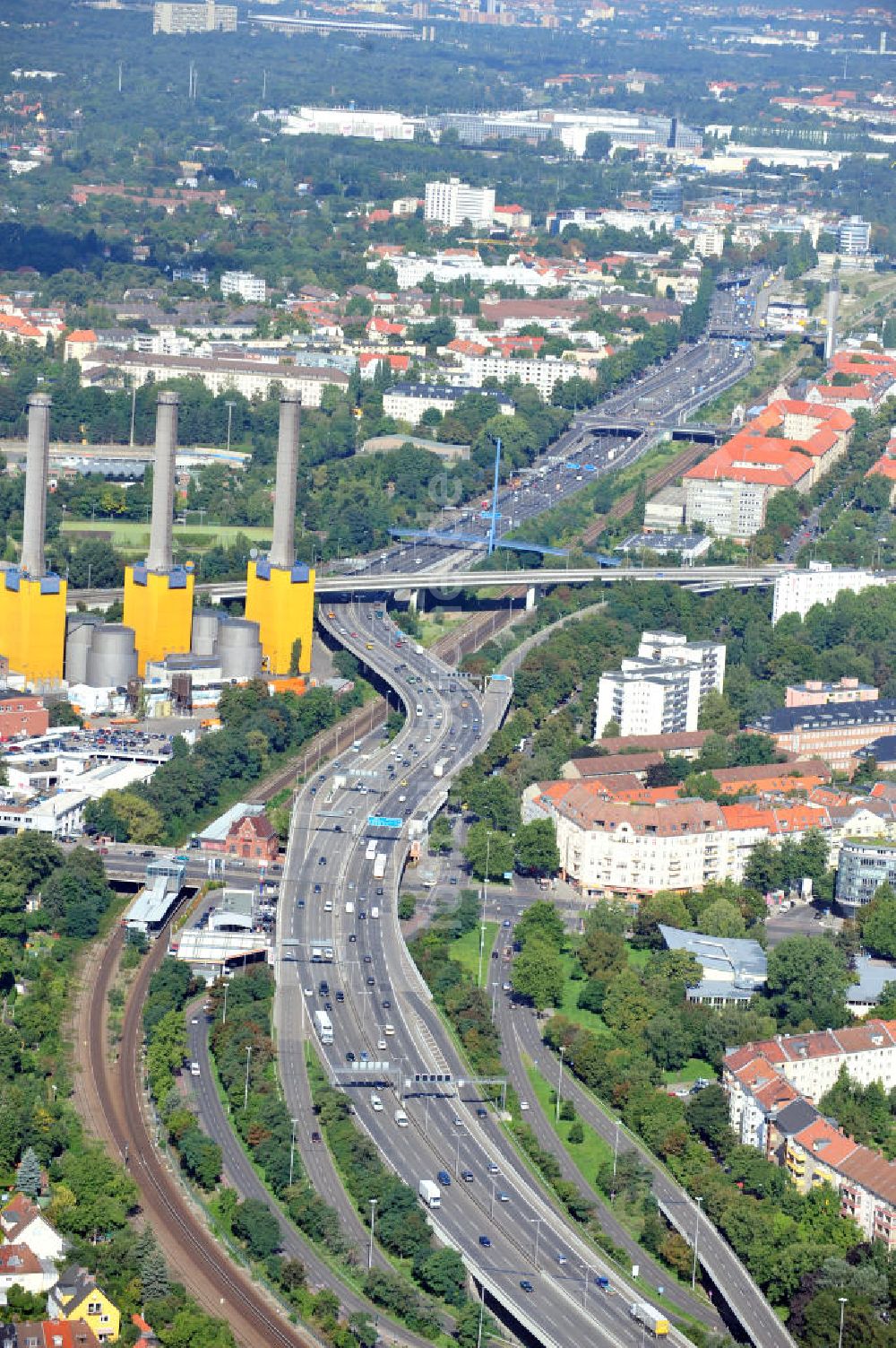 Luftbild Berlin - Stadtautobahn Wilmersdorf