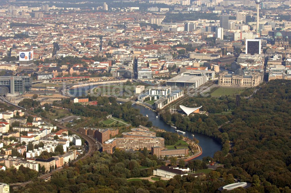 Berlin von oben - Stadtüberblick Moabit und Berlin-Mitte (Berlin)