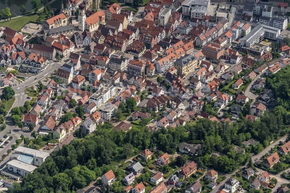 Luftbild Sigmaringen - Stadtbereich und Innenstadtzentrum in Sigmaringen im Bundesland Baden-Württemberg, Deutschland