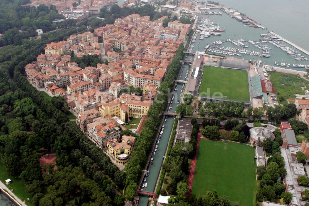 Venedig aus der Vogelperspektive: Stadtbezirk Castello Venedig