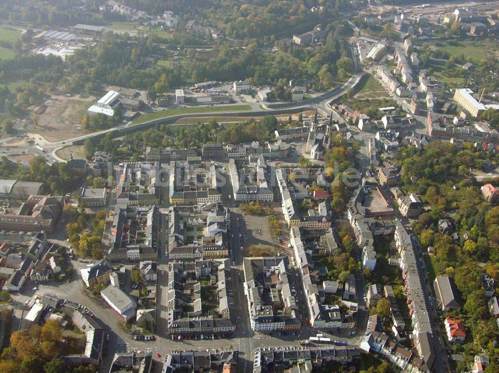 Luftaufnahme Oelsnitz - Stadtbild von Oelsnitz