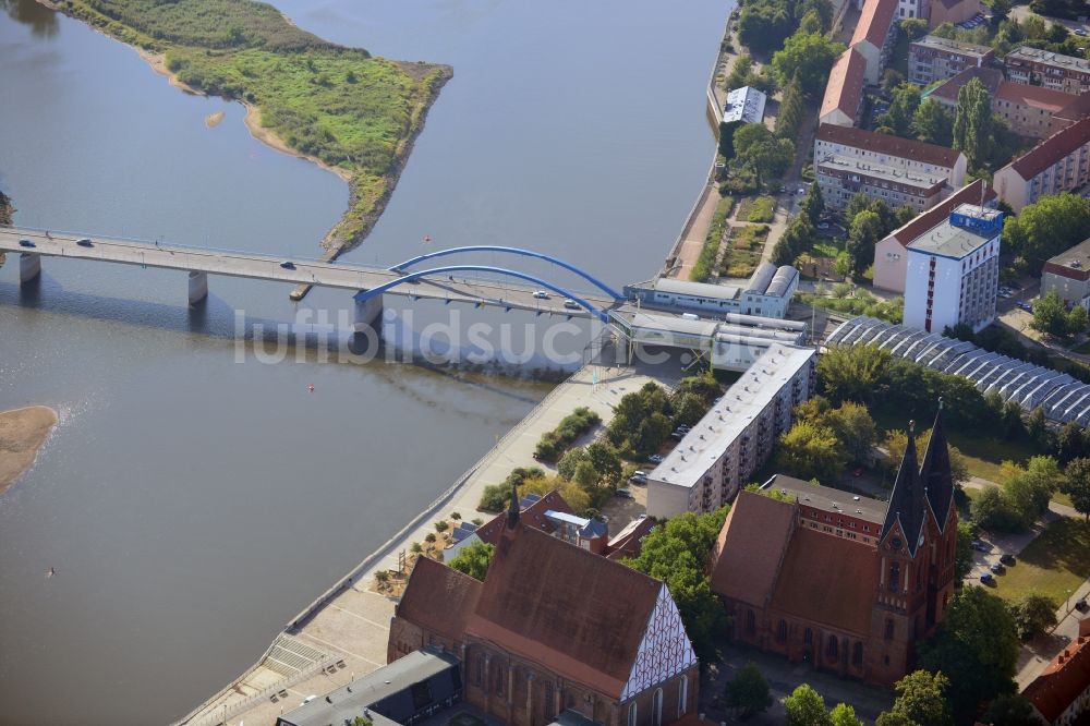 Luftbild Frankfurt Oder - Stadtbrücke in Frankfurt Oder im Bundesland Brandenburg