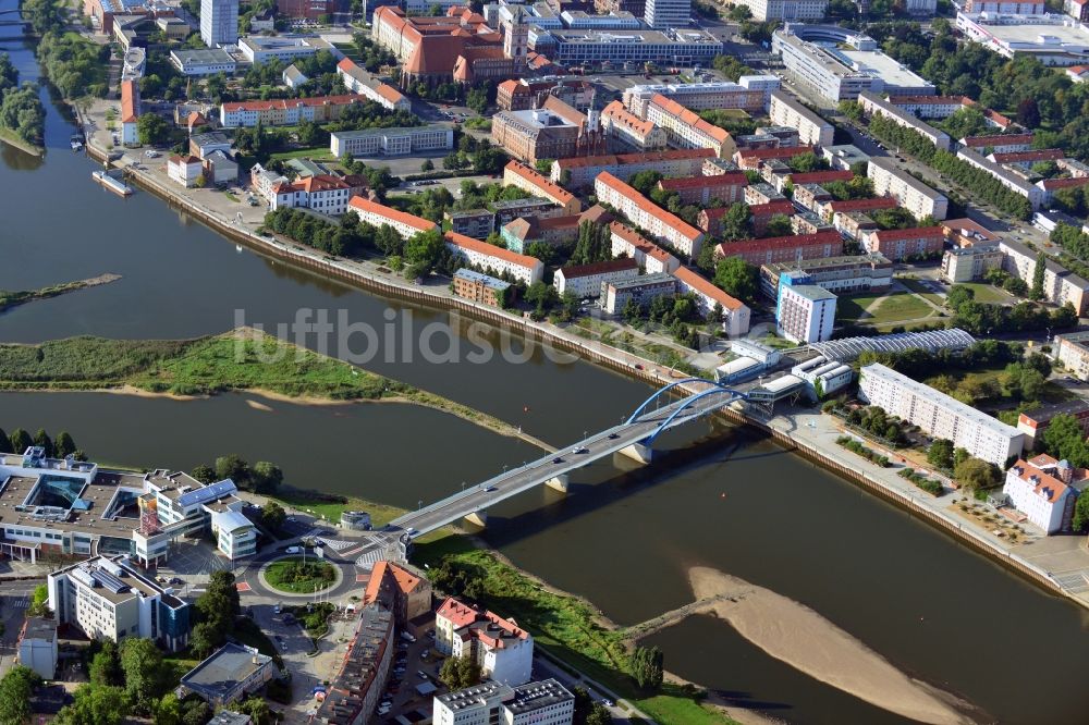 Frankfurt Oder von oben - Stadtbrücke in Frankfurt Oder im Bundesland Brandenburg