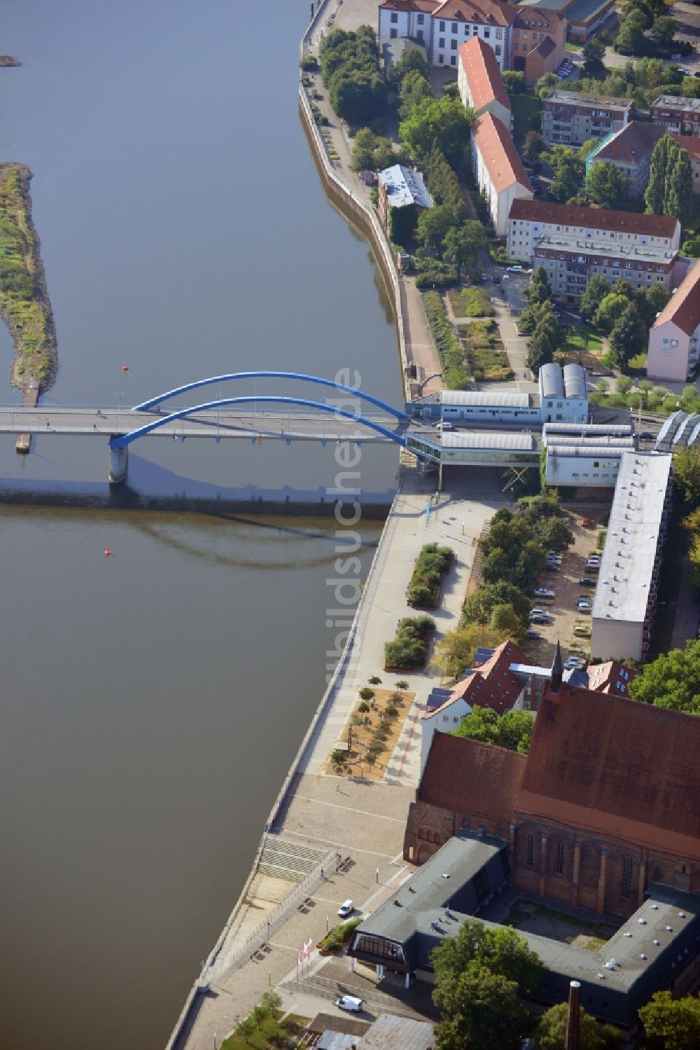 Luftbild Frankfurt Oder - Stadtbrücke in Frankfurt Oder im Bundesland Brandenburg