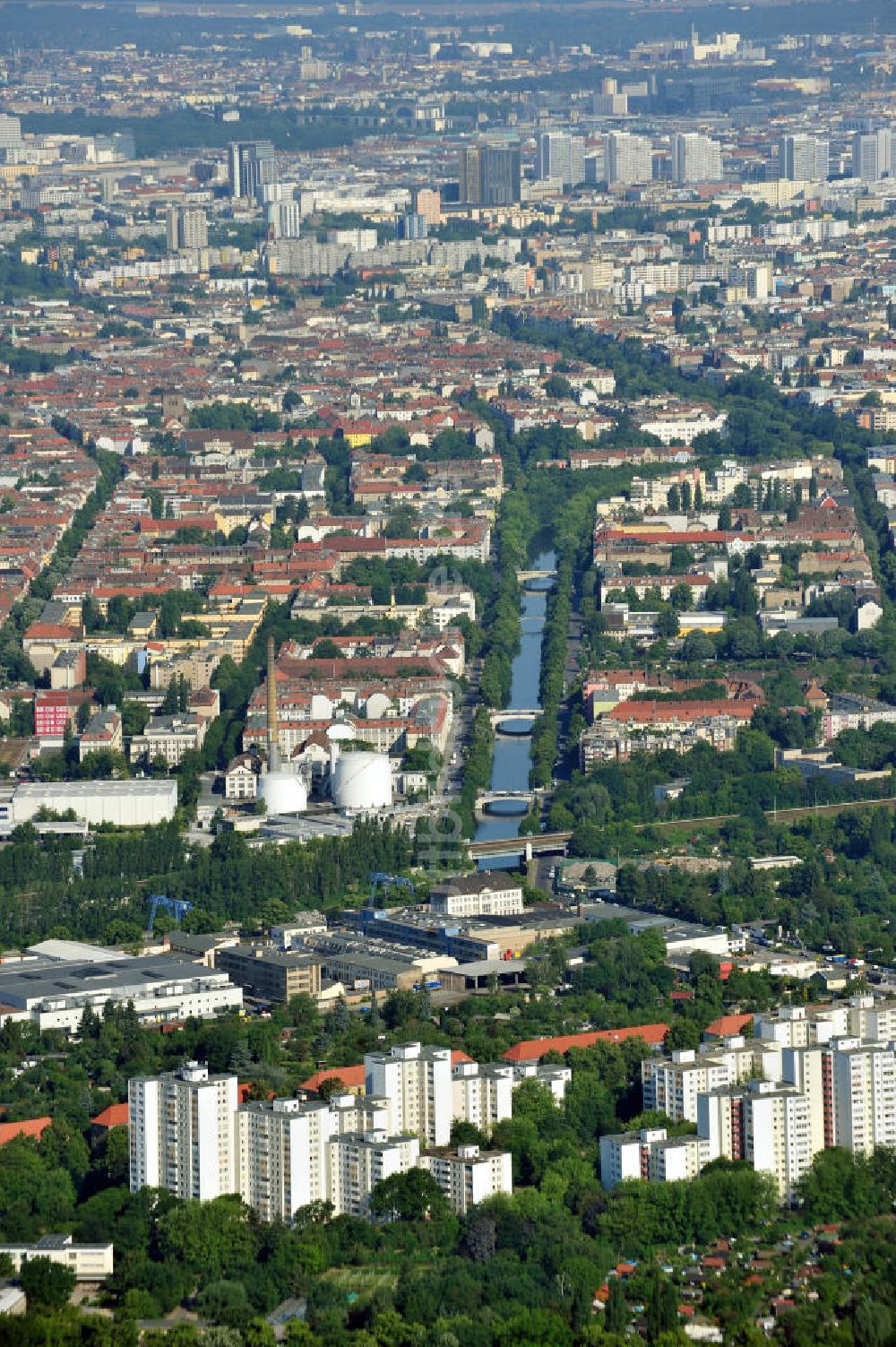 Berlin von oben - Stadteilansichten Berlin Neukölln und Kreuzberg