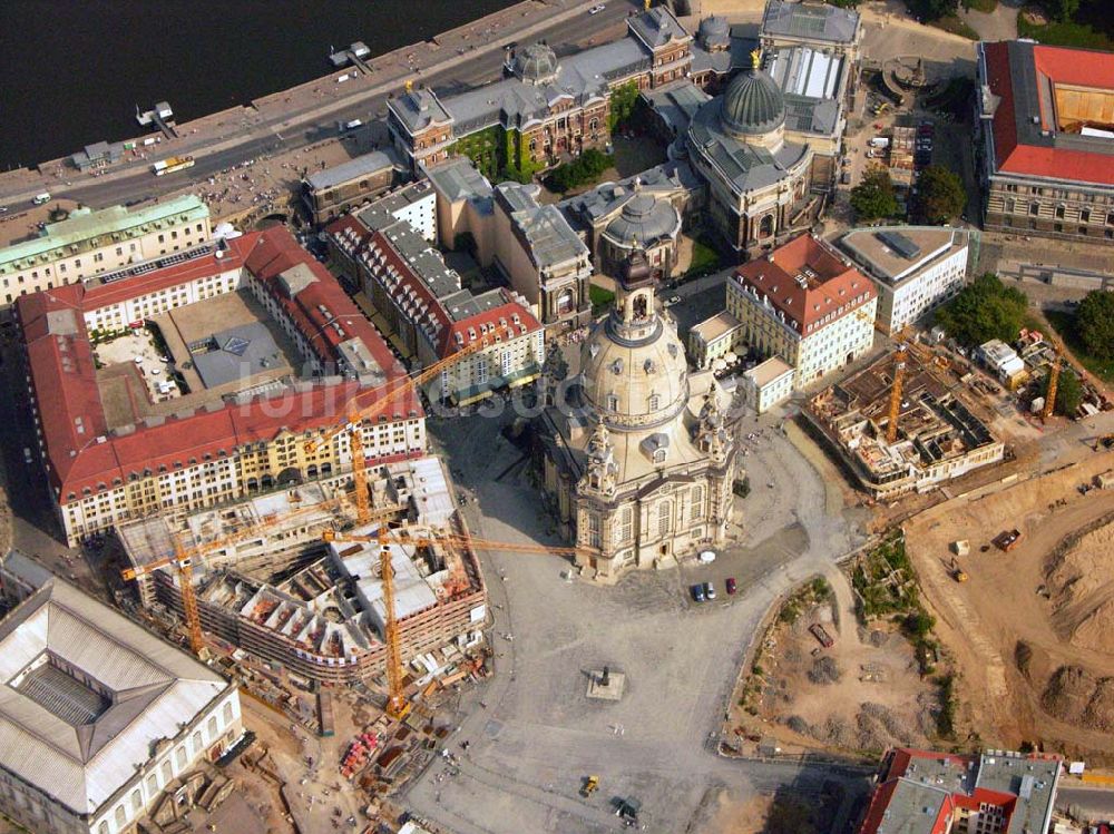 Dresden aus der Vogelperspektive: Stadtentwicklungsgebiet Dresden Neumarkt/Frauenkirche