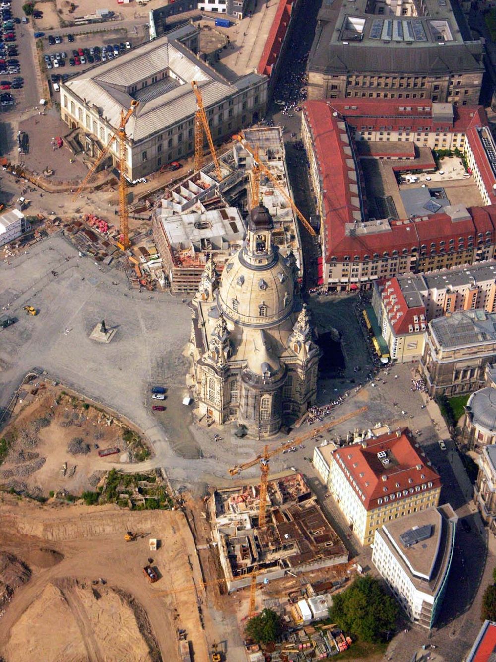 Dresden aus der Vogelperspektive: Stadtentwicklungsgebiet Dresden Neumarkt/Frauenkirche