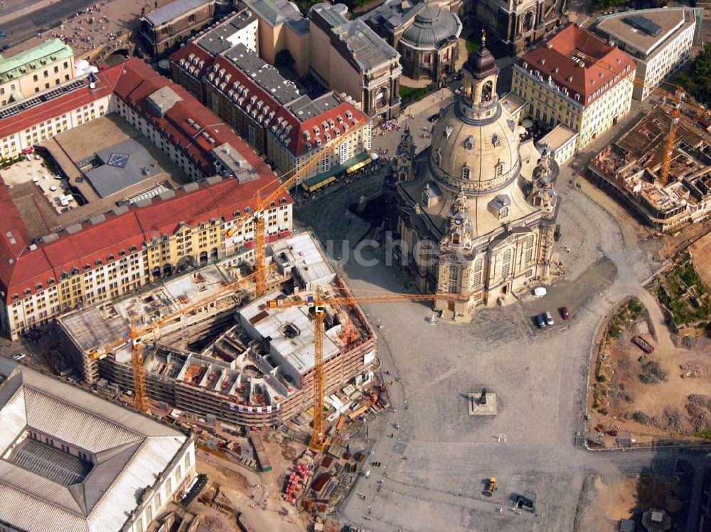 Dresden von oben - Stadtentwicklungsgebiet Dresden Neumarkt/Frauenkirche