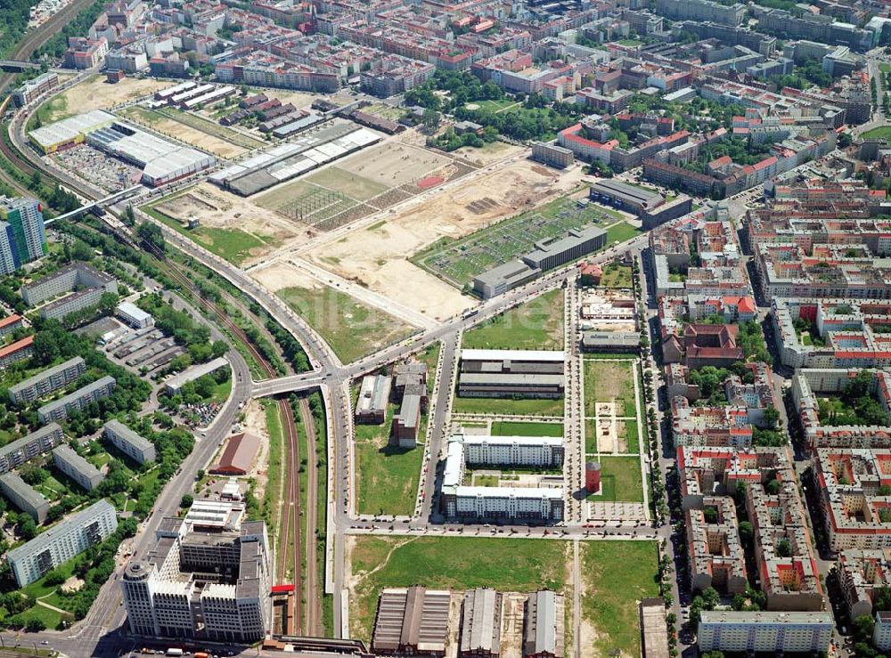 Luftbild Berlin-Friedrichshain - Stadtentwicklungsgebiet Eldenaer Straße/ Landsberger Allee