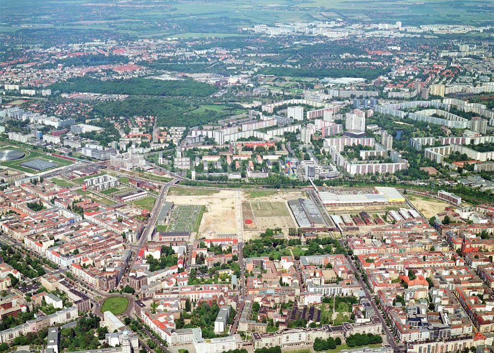 Luftbild Berlin-Friedrichshain - Stadtentwicklungsgebiet Eldenaer Straße/ Landsberger Allee