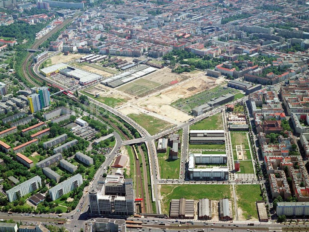 Luftbild Berlin-Friedrichshain - Stadtentwicklungsgebiet Eldenaer Straße/ Landsberger Allee