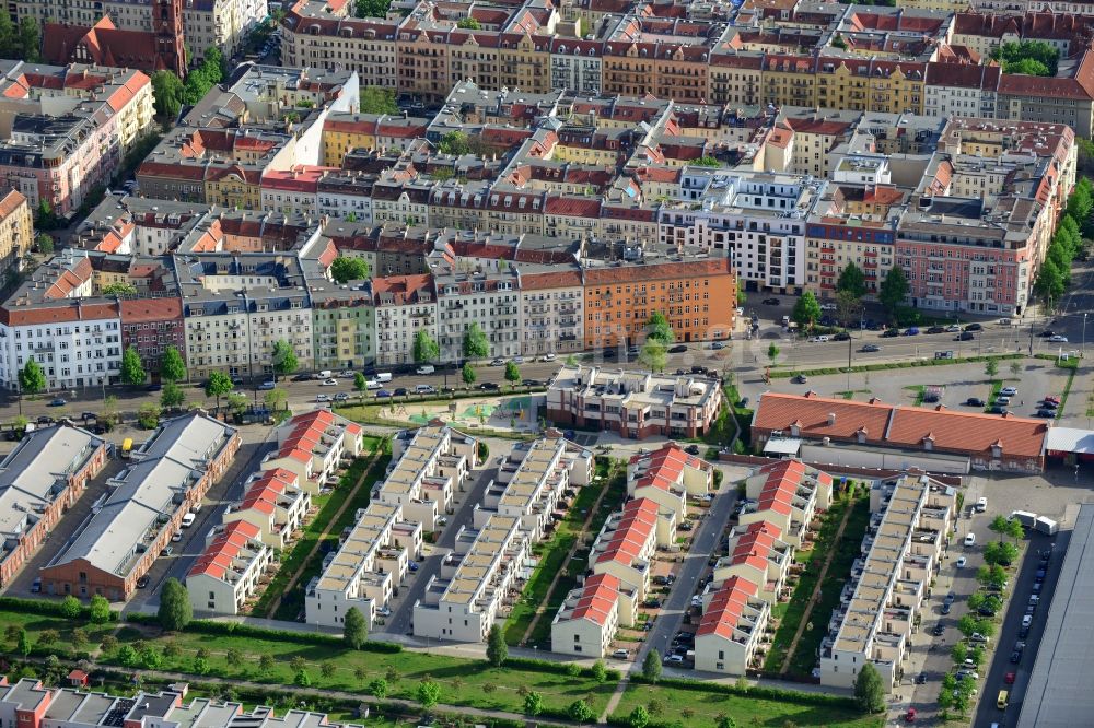 Berlin aus der Vogelperspektive: Stadtenwicklungsgebiet am Areal der Eldenaer Straße - Zum Langen Jammer im Stadtteil Friedrichshain zu Berlin