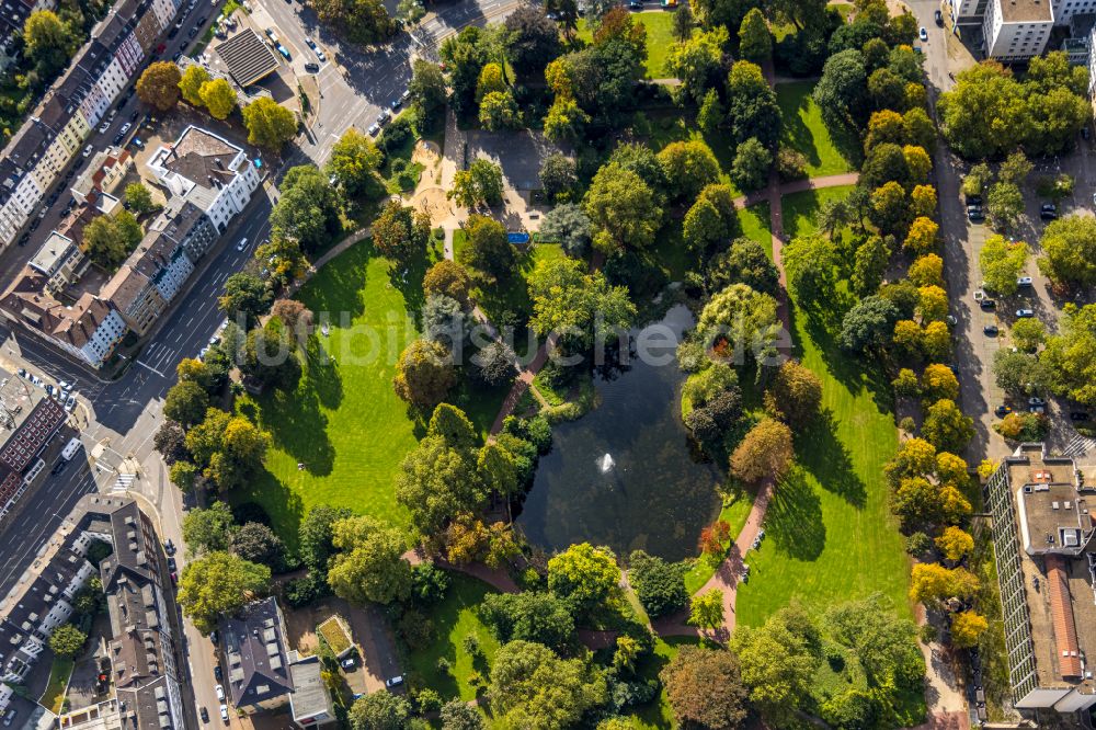 Essen aus der Vogelperspektive: Stadtgarten in Essen im Bundesland Nordrhein-Westfalen