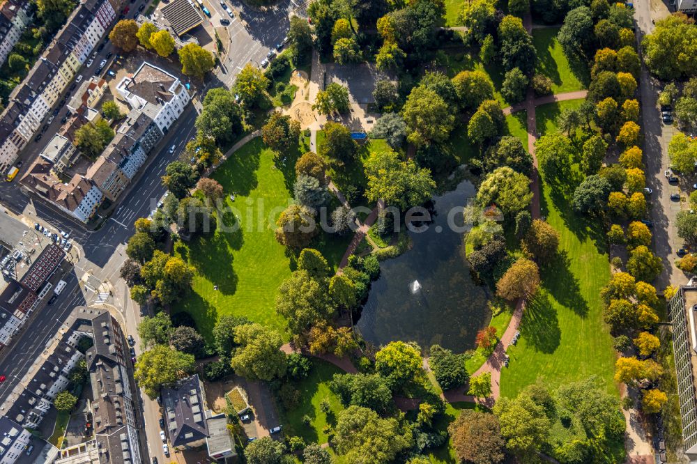 Essen aus der Vogelperspektive: Stadtgarten in Essen im Bundesland Nordrhein-Westfalen