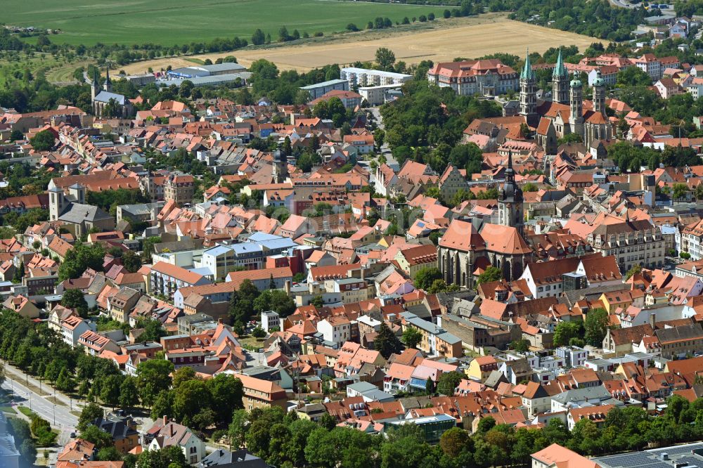 Luftbild Naumburg (Saale) - Stadtgebiet mit Außenbezirken und Innenstadtbereich in Naumburg (Saale) im Bundesland Sachsen-Anhalt, Deutschland