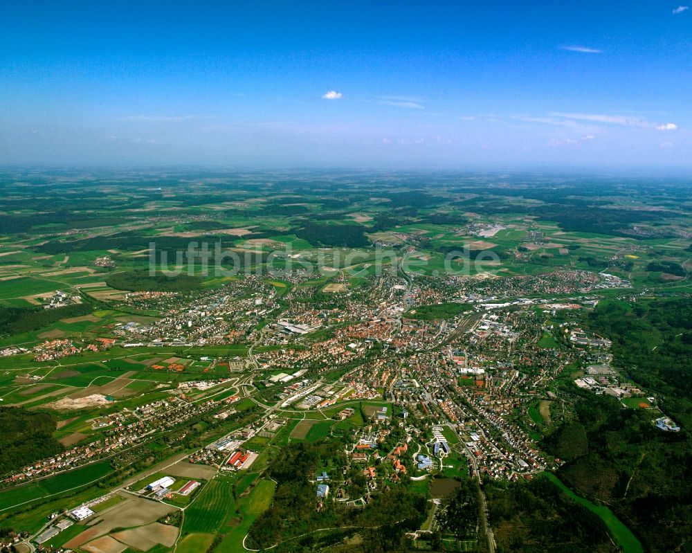 Luftbild Ansbach - Stadtgebiet inmitten der Landwirtschaft in Ansbach im Bundesland Bayern, Deutschland