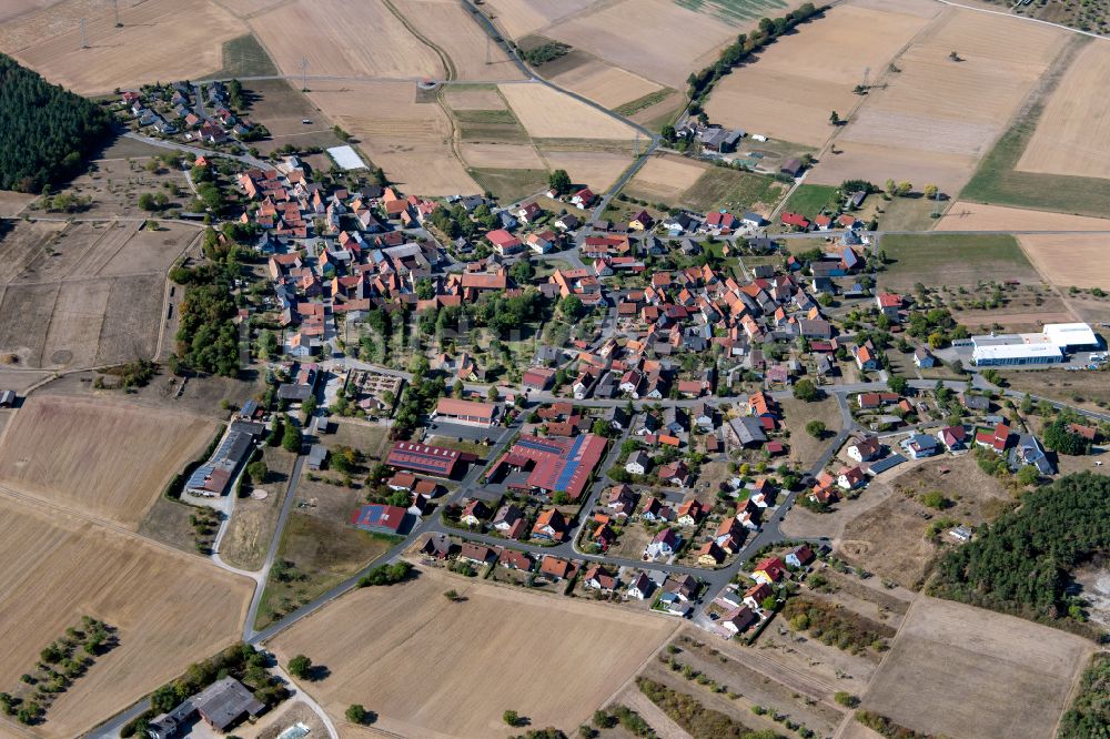 Luftbild Ansbach - Stadtgebiet inmitten der Landwirtschaft in Ansbach im Bundesland Bayern, Deutschland