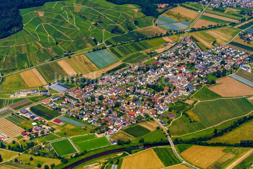 Luftbild Buchholz - Stadtgebiet inmitten der Landwirtschaft in Buchholz im Bundesland Baden-Württemberg, Deutschland