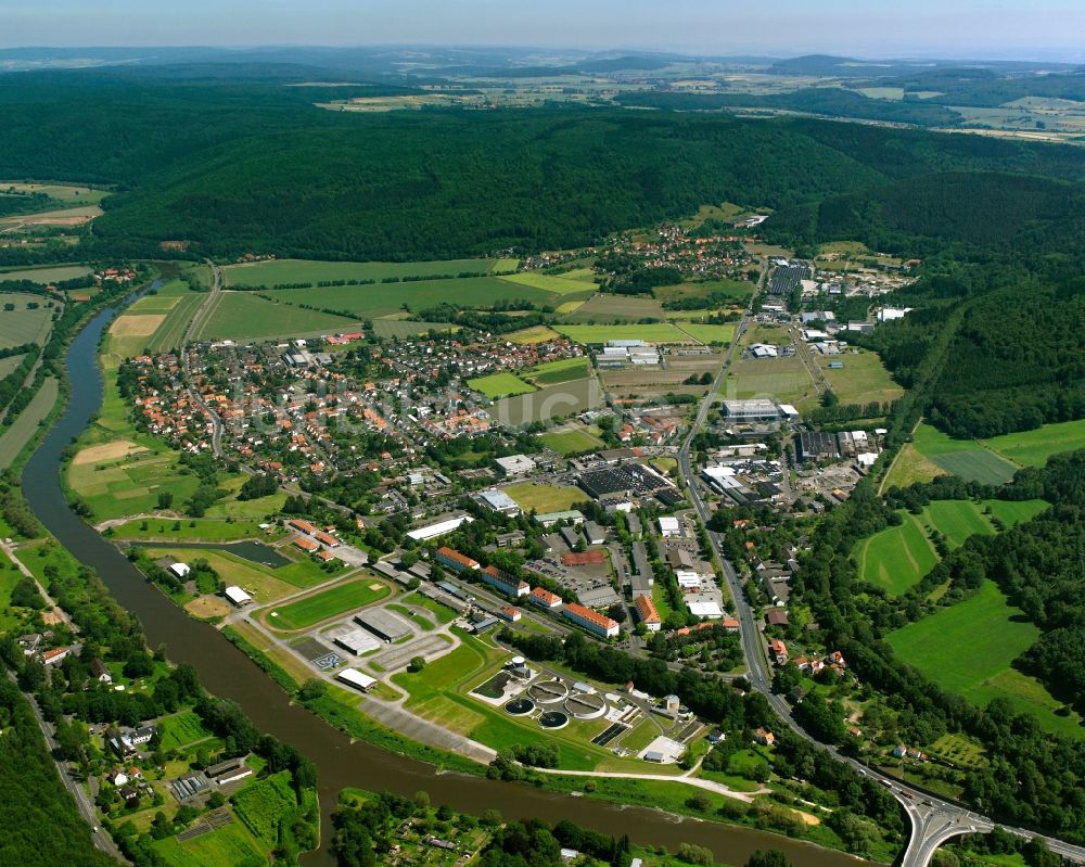 Luftaufnahme Gimte - Stadtgebiet inmitten der Landwirtschaft in Gimte im Bundesland Niedersachsen, Deutschland