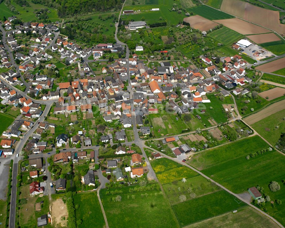 Luftbild Harbach - Stadtgebiet inmitten der Landwirtschaft in Harbach im Bundesland Hessen, Deutschland