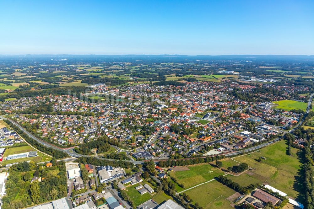 Luftbild Laumeskamp - Stadtgebiet inmitten der Landwirtschaft in Laumeskamp im Bundesland Nordrhein-Westfalen, Deutschland