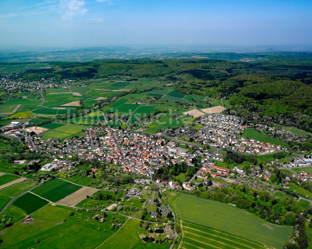 Luftbild Londorf - Stadtgebiet inmitten der Landwirtschaft in Londorf im Bundesland Hessen, Deutschland