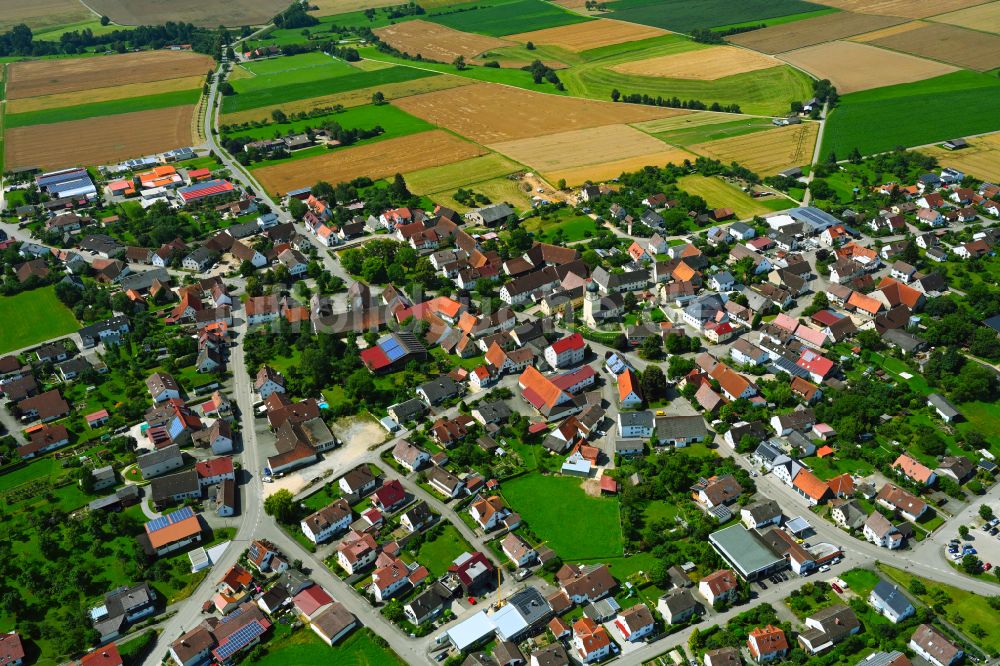 Luftbild Neenstetten - Stadtgebiet inmitten der Landwirtschaft in Neenstetten im Bundesland Baden-Württemberg, Deutschland