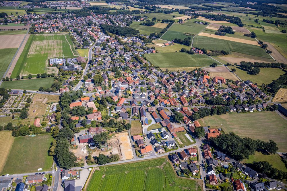 Luftbild Rhade - Stadtgebiet inmitten der Landwirtschaft in Rhade im Bundesland Nordrhein-Westfalen, Deutschland