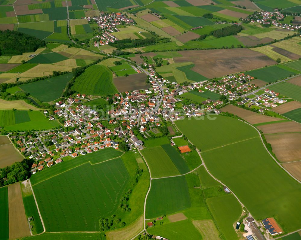 Luftbild Rot - Stadtgebiet inmitten der Landwirtschaft in Rot im Bundesland Baden-Württemberg, Deutschland