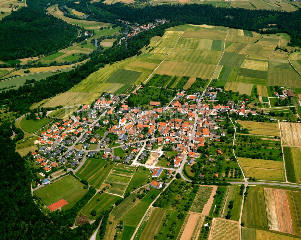 Rottenburg am Neckar von oben - Stadtgebiet inmitten der Landwirtschaft in Rottenburg am Neckar im Bundesland Baden-Württemberg, Deutschland