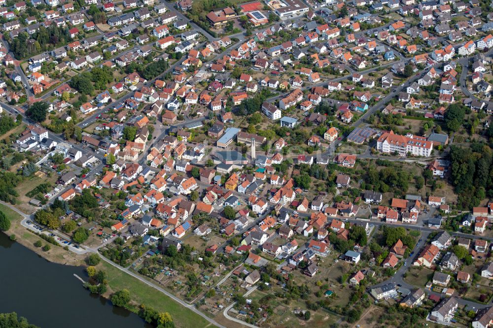 Luftbild Sendelbach - Stadtgebiet inmitten der Landwirtschaft in Sendelbach im Bundesland Bayern, Deutschland