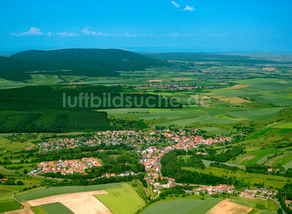 Sippersfeld aus der Vogelperspektive: Stadtgebiet inmitten der Landwirtschaft in Sippersfeld im Bundesland Rheinland-Pfalz, Deutschland