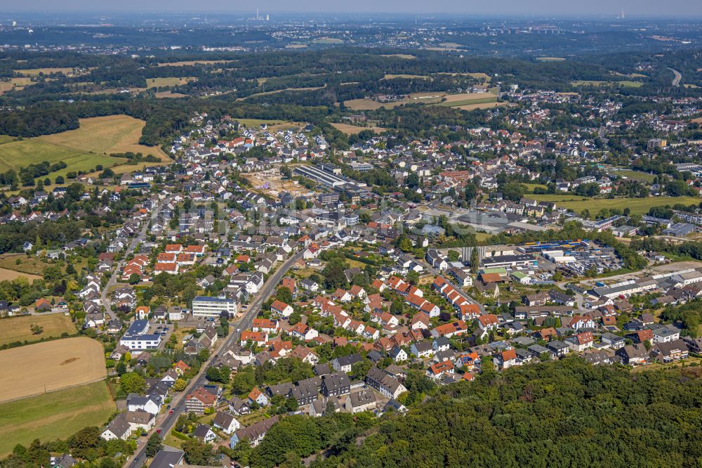 Luftbild Sprockhövel - Stadtgebiet inmitten der Landwirtschaft in Sprockhövel im Bundesland Nordrhein-Westfalen, Deutschland