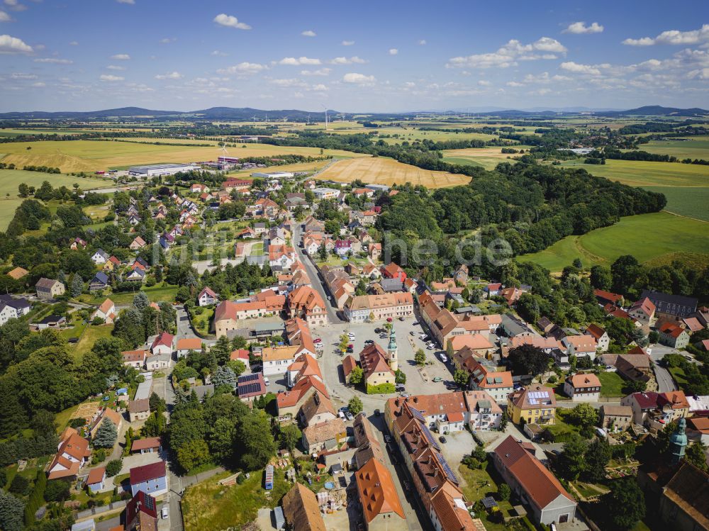 Luftbild Weißenberg - Stadtgebiet inmitten der Landwirtschaft in Weißenberg im Bundesland Sachsen, Deutschland