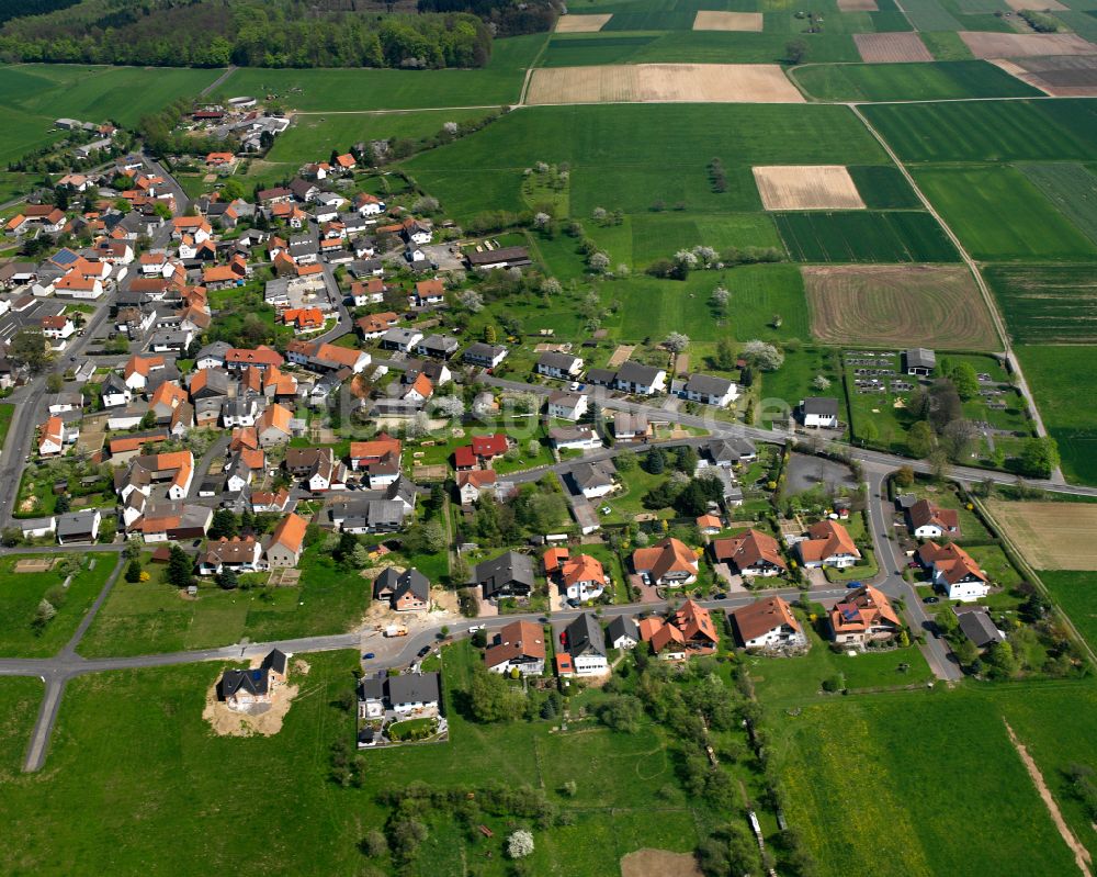 Luftbild Weitershain - Stadtgebiet inmitten der Landwirtschaft in Weitershain im Bundesland Hessen, Deutschland