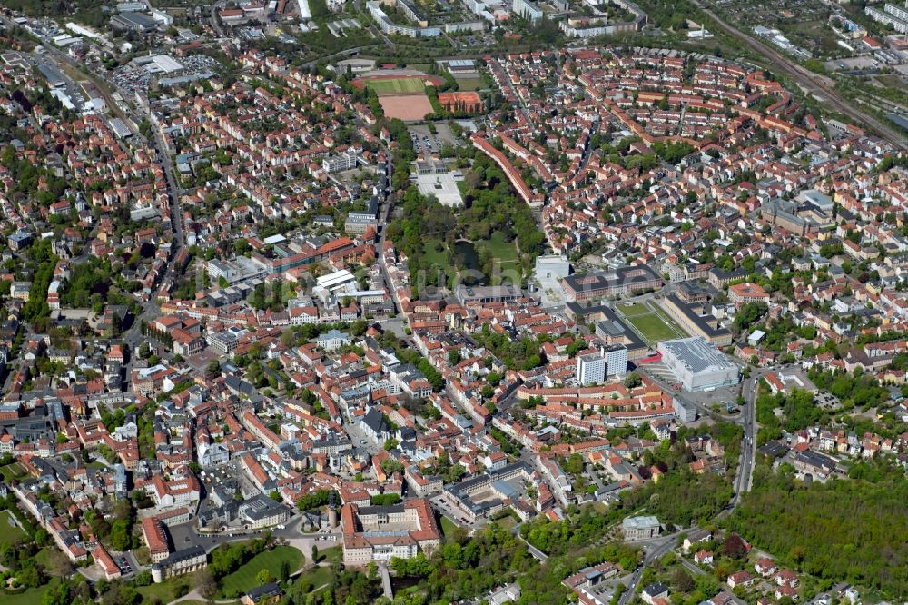 Luftbild Weimar - Stadtgebiet mit Innenstadtbereich in Weimar im Bundesland Thüringen, Deutschland