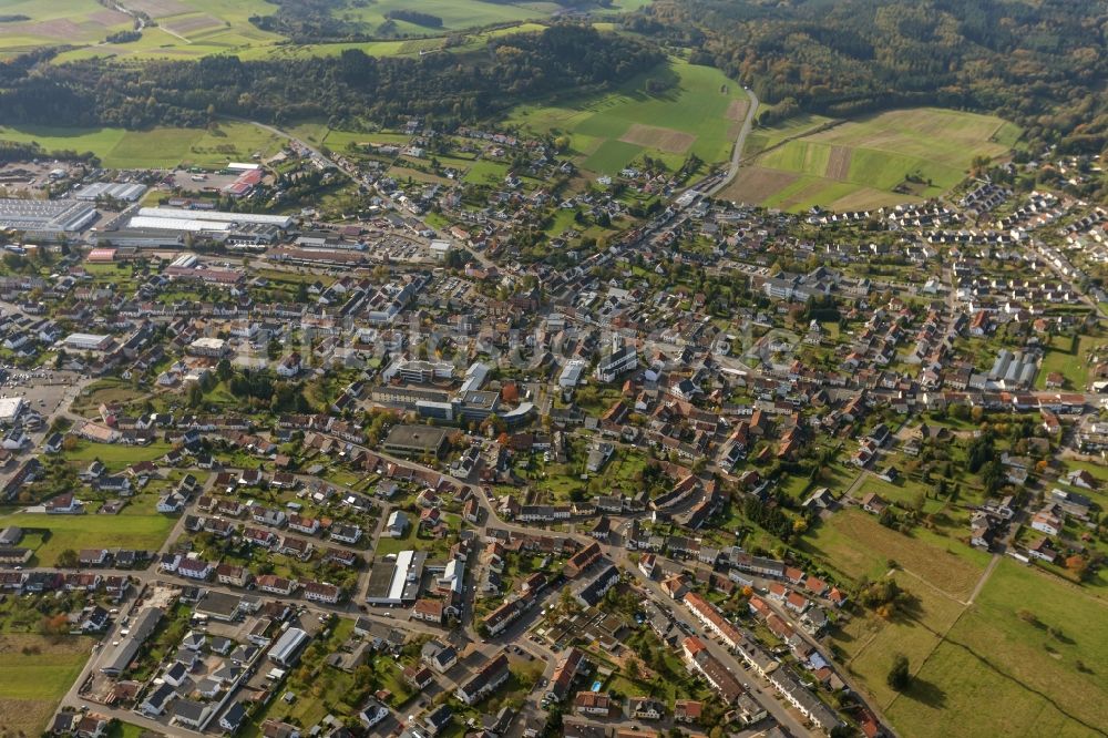 Losheim am See aus der Vogelperspektive: Stadtgebiet von Losheim am See im Saarland