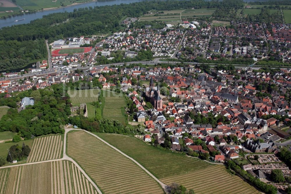 Oppenheim von oben - Stadtgebiet von Oppenheim im Bundesland Rheinland-Pfalz, Deutschland