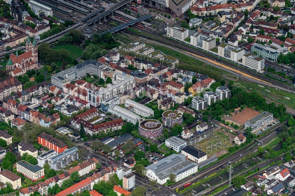 Luftbild Stühlinger - Stadtgebiet im Ortsteil Stühlinger in Freiburg im Bundesland Baden-Württemberg, Deutschland