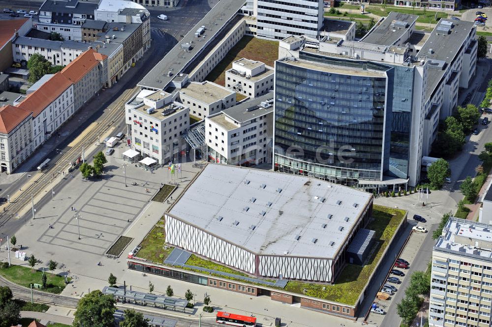 Luftbild Cottbus - Stadthalle Cottbus und Einkaufszentrum