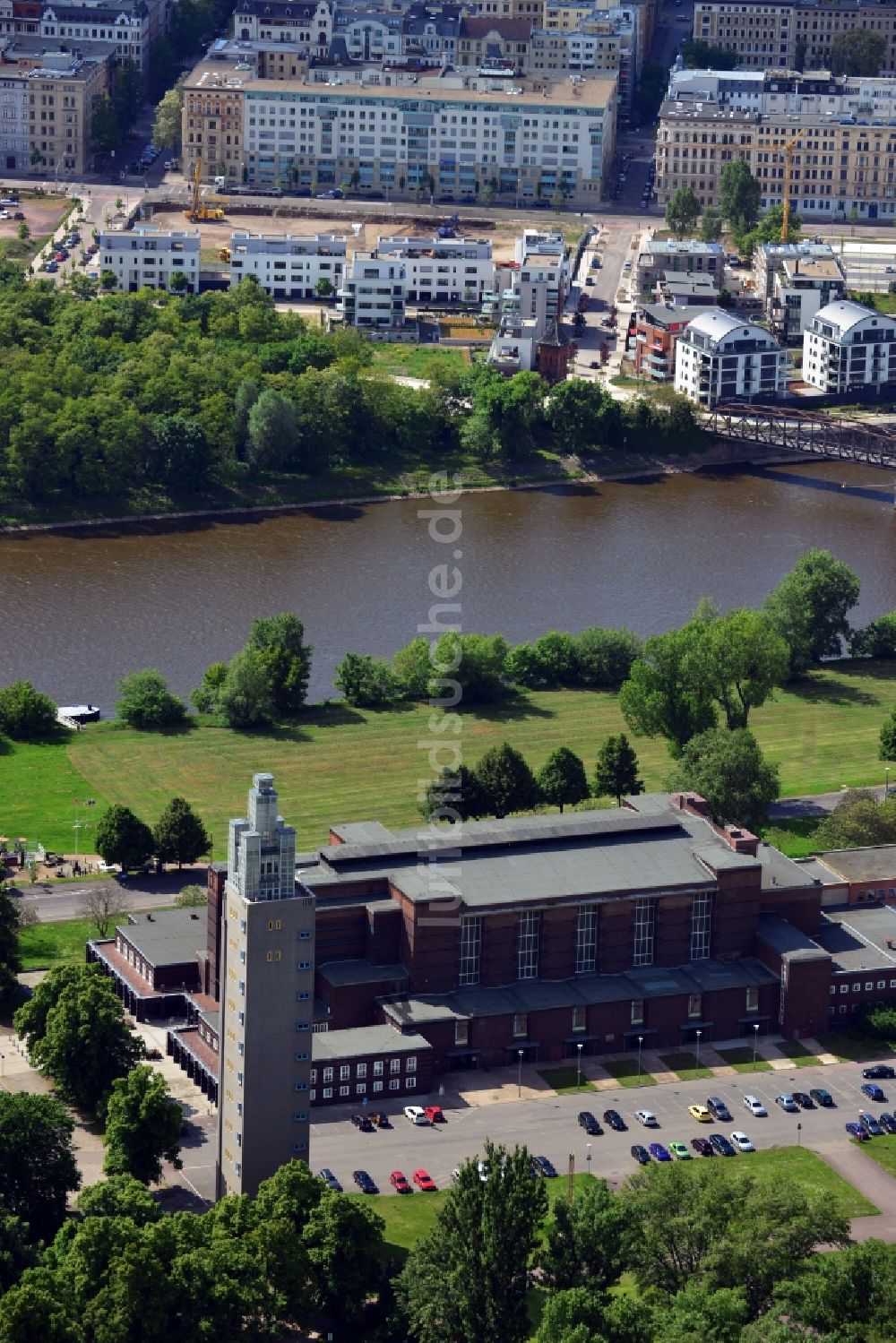 Magdeburg aus der Vogelperspektive: Stadthalle Magdeburg im Bundesland Sachsen-Anhalt