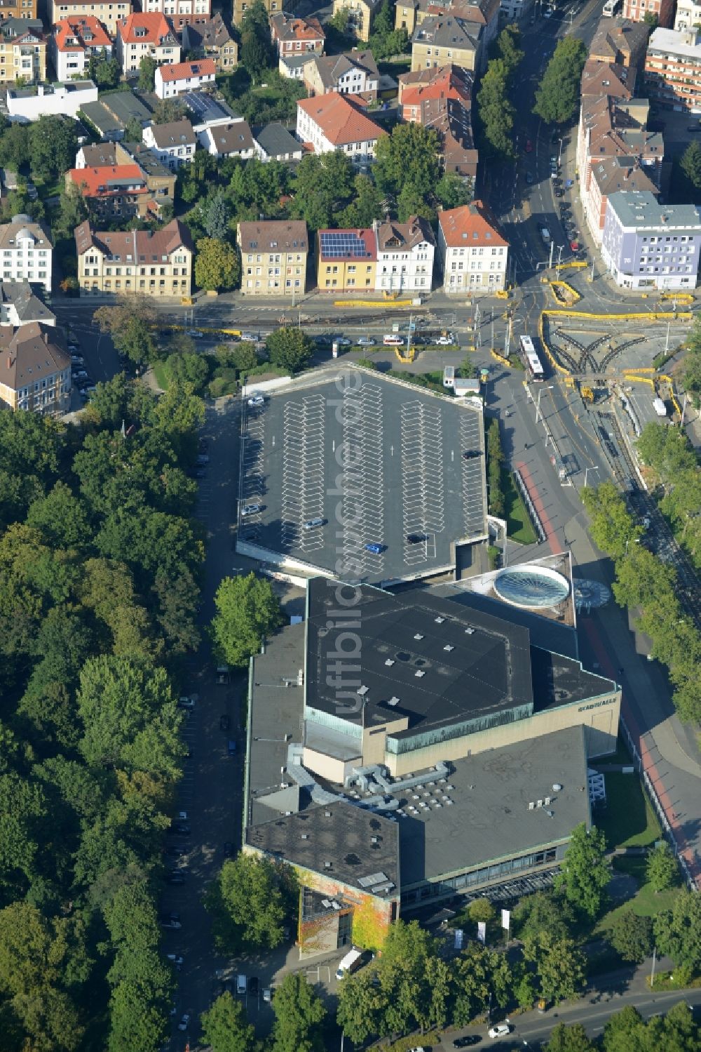 Luftbild Braunschweig - Stadthalle im Südosten der Innenstadt von Braunschweig im Bundesland Niedersachsen