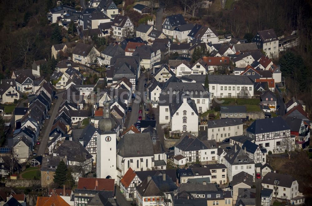 Arnsberg von oben - Stadtkapelle St. Georg in Arnsberg im Bundesland Nordrhein-Westfalen