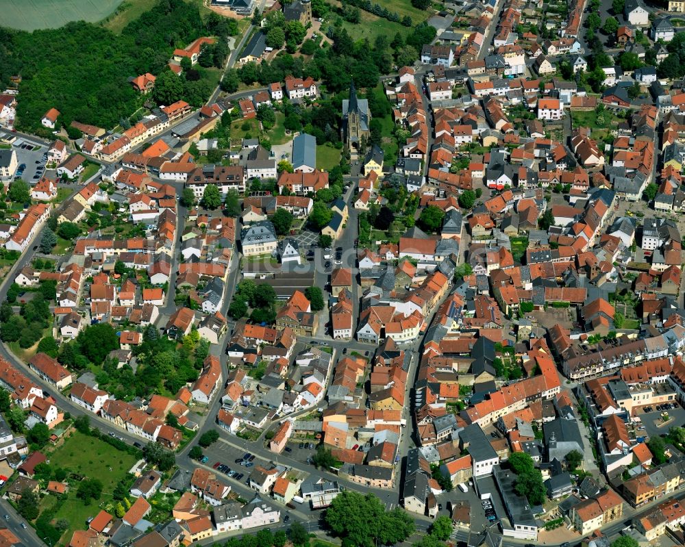 Bad Sobernheim von oben - Stadtkern von Bad Sobernheim im Bundesland Rheinland-Pfalz