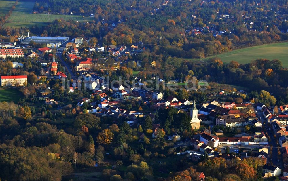 Luftbild Biesenthal - Stadtkern von Biesenthal im Bundesland Brandenburg