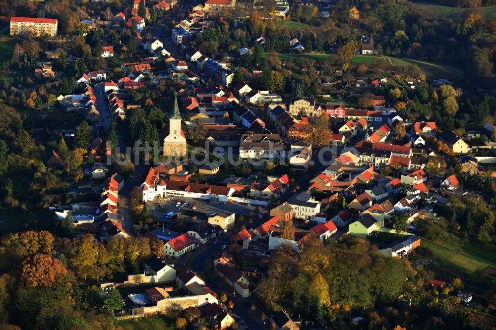 Biesenthal aus der Vogelperspektive: Stadtkern von Biesenthal im Bundesland Brandenburg