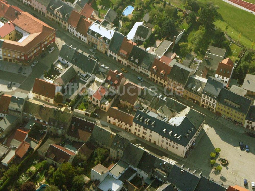 Geithain aus der Vogelperspektive: Stadtkern von Geithain